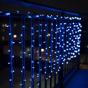 Fényfüggöny Kék 10m x 0.5 m időkapcsolóval