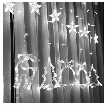 Figurás LED hideg fehér jégcsap 3m 