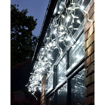 Flash Jégcsap LED Fényfüzér Hideg Fehér 12m