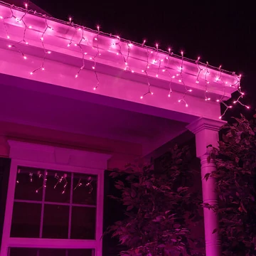 Jégcsap LED Fényfüzér Pink 5m