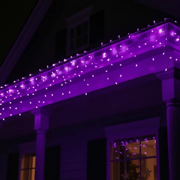 Jégcsap LED Fényfüzér Lila 5m