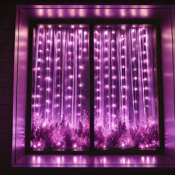 Lila Fényfüggöny 2m x 1.5 m Toldható