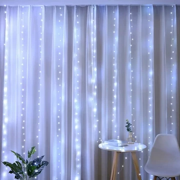Micro LED Fényfüggöny 2x2m Hideg Fehér Toldható