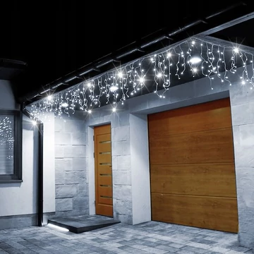25m Flash Jégcsap LED Fényfüzér Hideg Fehér
