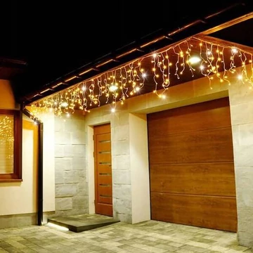 25m Flash Jégcsap LED Fényfüzér Meleg Fehér